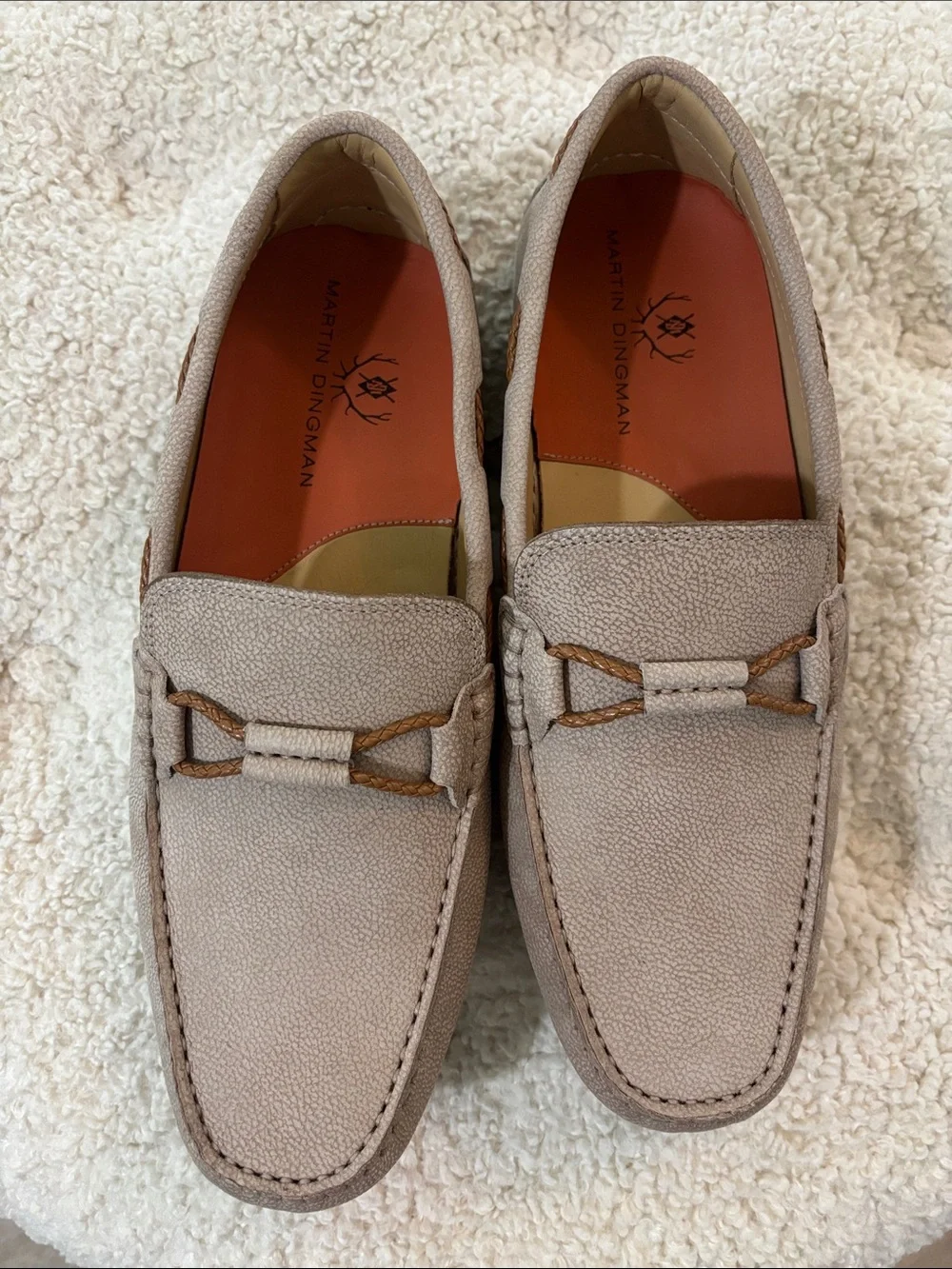 Martin Dingman 100% leather loafers- Made in Brazil - Mens 9.5M brand NEW